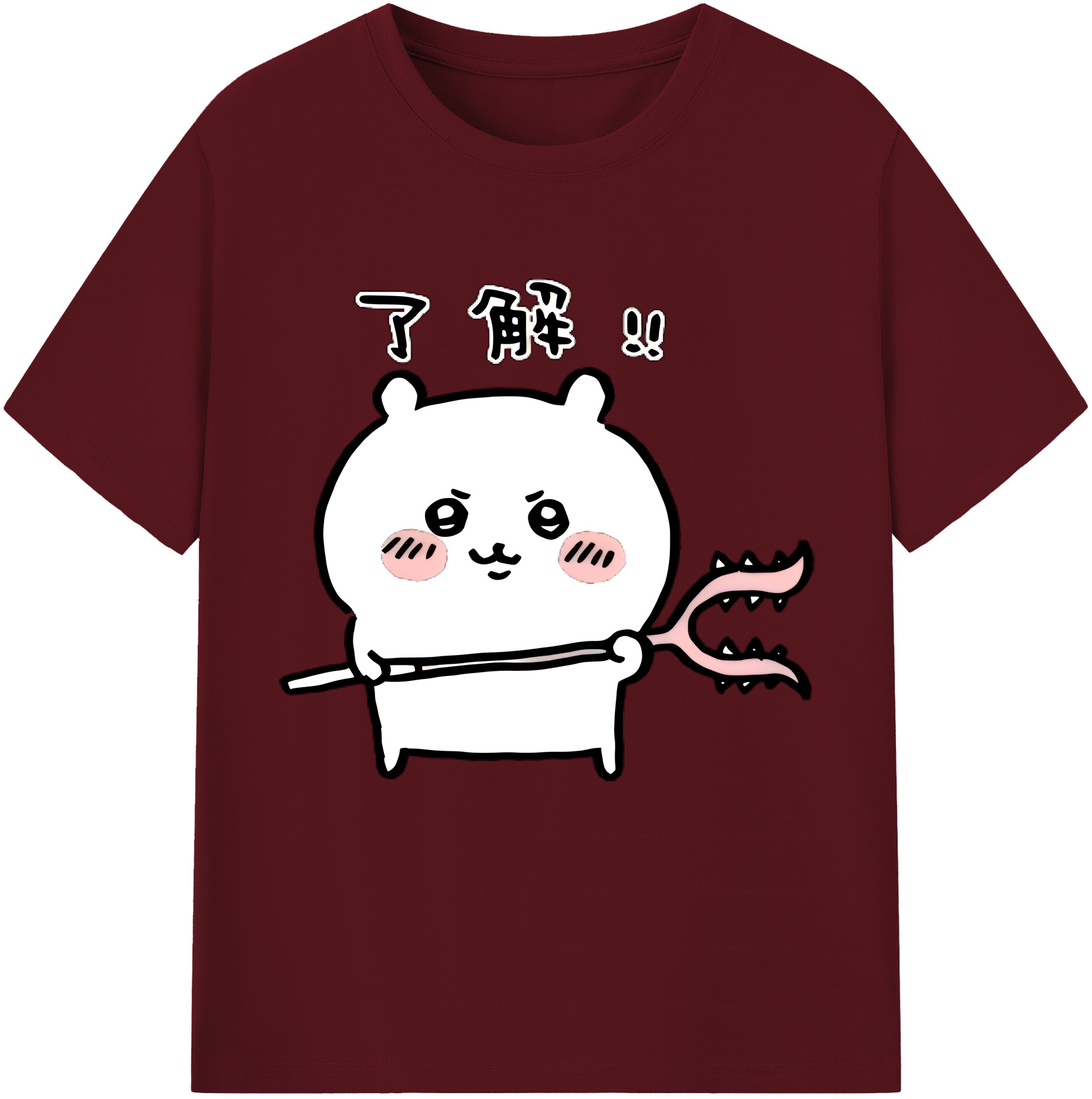（画像用） ちいかわ ちいかわ Chii-kawa chiikawa 綿100％半袖Tシャツ（フロントプリント）